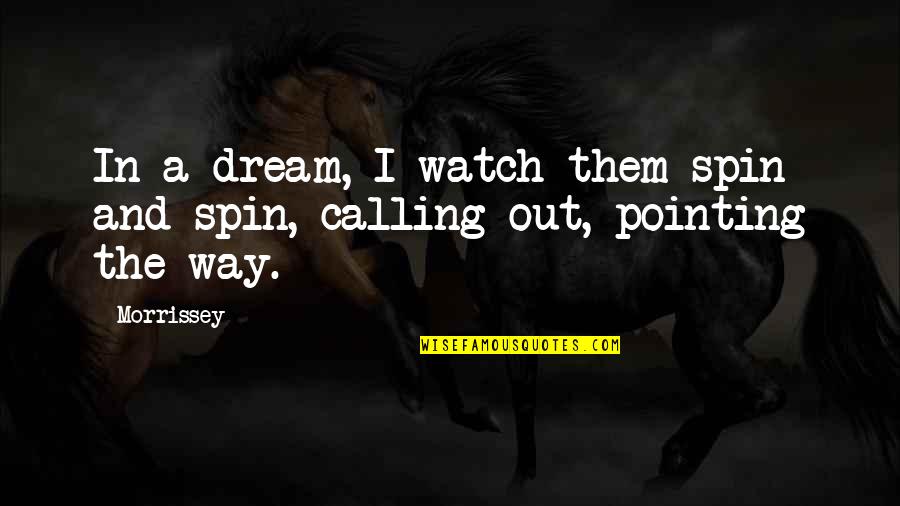 Play Through The Pain Quotes By Morrissey: In a dream, I watch them spin and