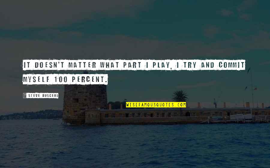 Play Your Part Quotes By Steve Buscemi: It doesn't matter what part I play, I