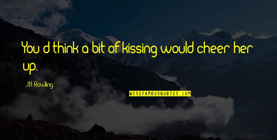 Playboy Bunny Pictures With Quotes By J.K. Rowling: You'd think a bit of kissing would cheer