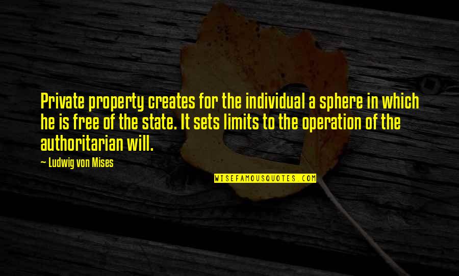 Players Changing Quotes By Ludwig Von Mises: Private property creates for the individual a sphere