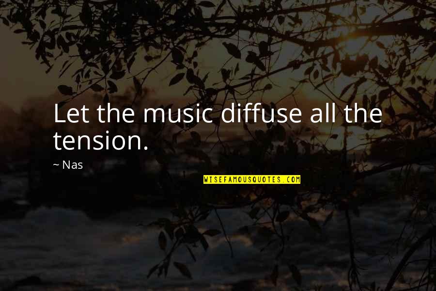 Playing Defense In Basketball Quotes By Nas: Let the music diffuse all the tension.