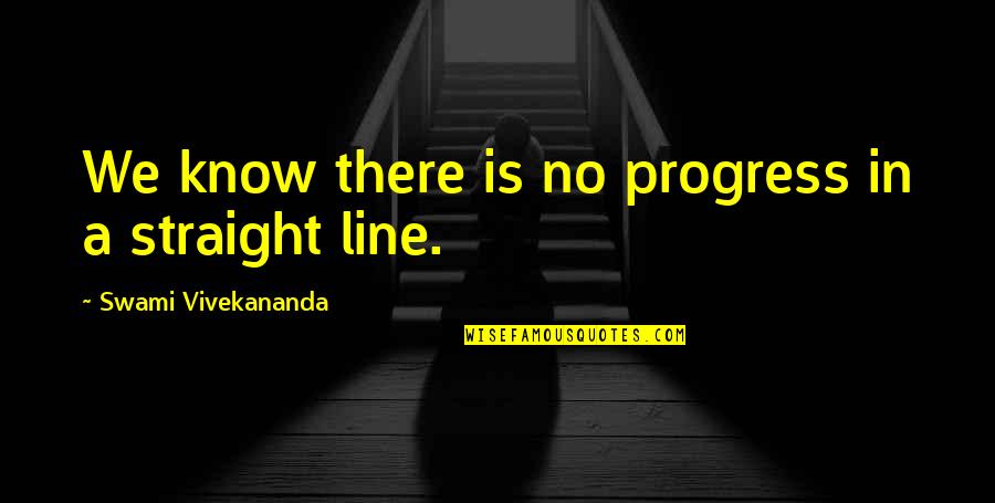 Playing Footsie Quotes By Swami Vivekananda: We know there is no progress in a