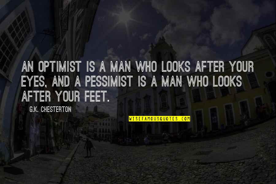 Playing Sims Quotes By G.K. Chesterton: An optimist is a man who looks after