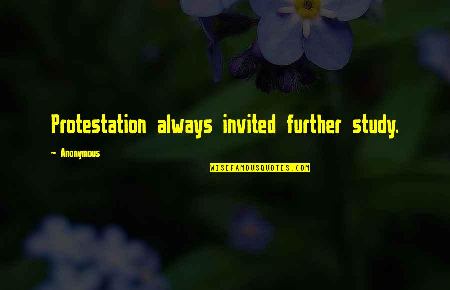 Playthings Magazine Quotes By Anonymous: Protestation always invited further study. Playthings Magazine Quotes By Anonymous: Protestation always invited further study.