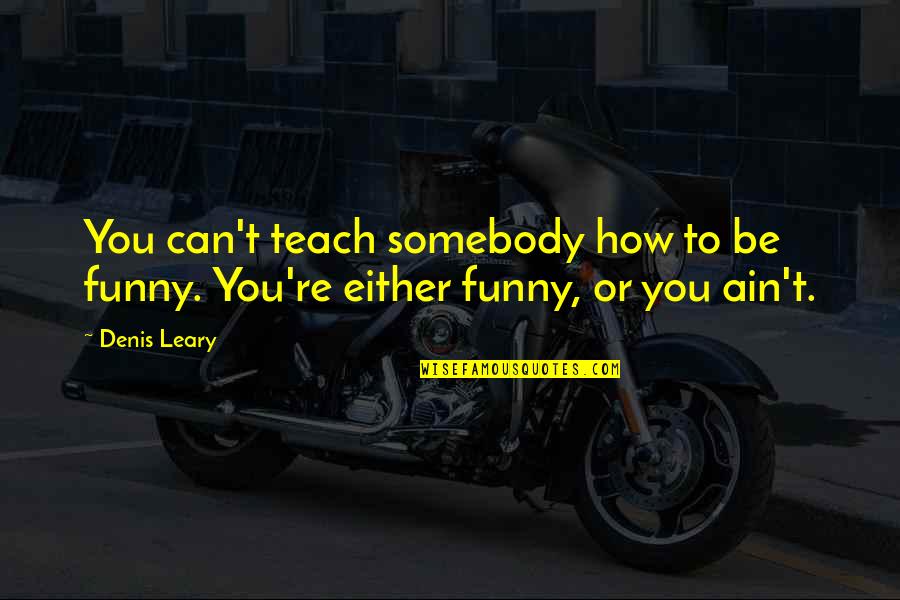 Plazotta Seit Quotes By Denis Leary: You can't teach somebody how to be funny.
