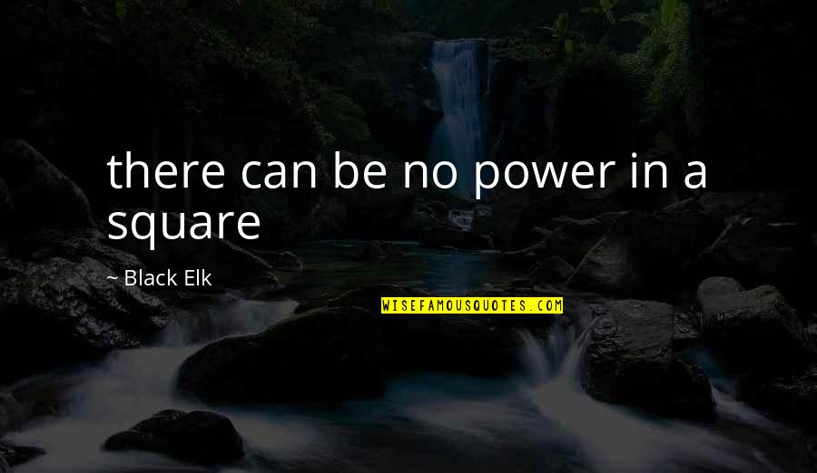 Please Do Not Disturb Me Quotes By Black Elk: there can be no power in a square