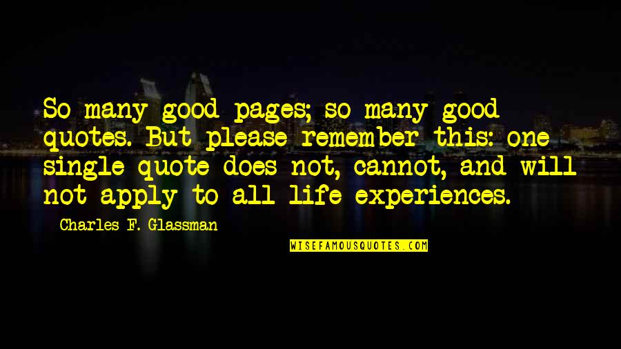 Please Dont Talk Behind My Back Quotes By Charles F. Glassman: So many good pages; so many good quotes.