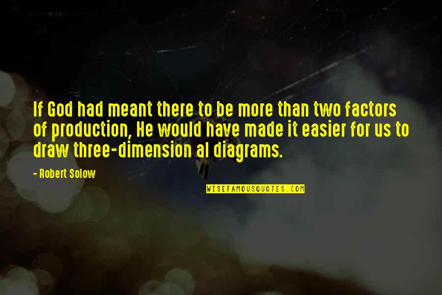 Please Forgive Me For My Mistakes Quotes By Robert Solow: If God had meant there to be more
