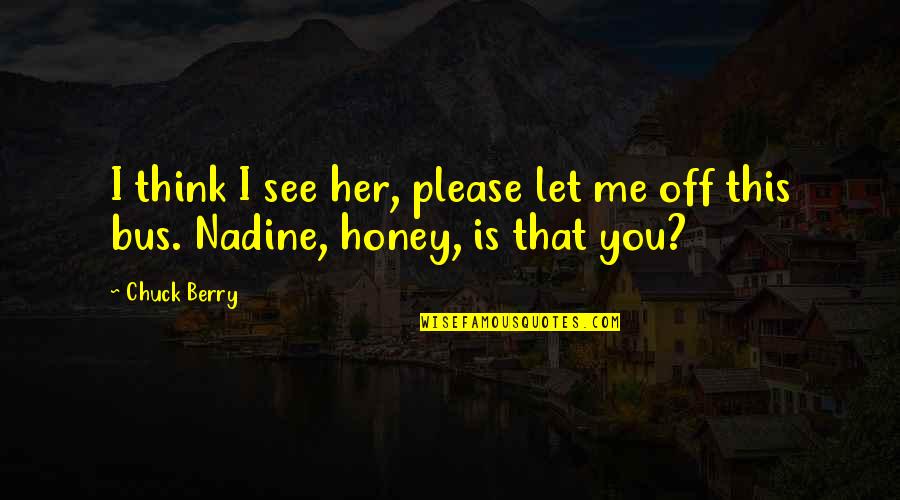 Please You Quotes By Chuck Berry: I think I see her, please let me