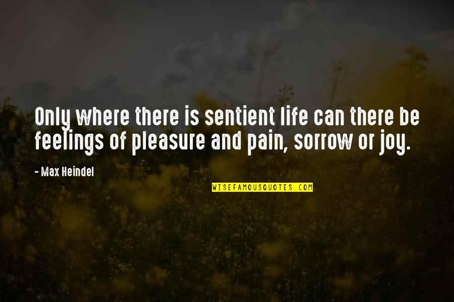 Pleasure And Joy Quotes By Max Heindel: Only where there is sentient life can there