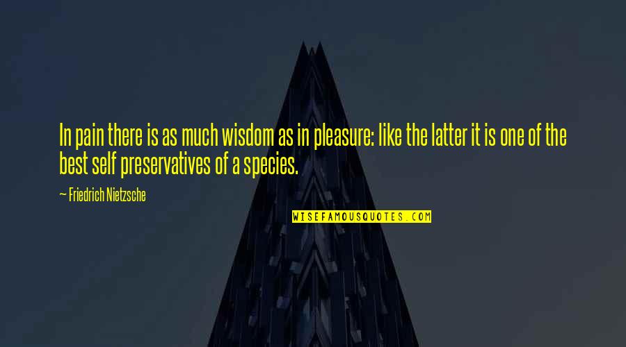Pleasure Pain Quotes By Friedrich Nietzsche: In pain there is as much wisdom as