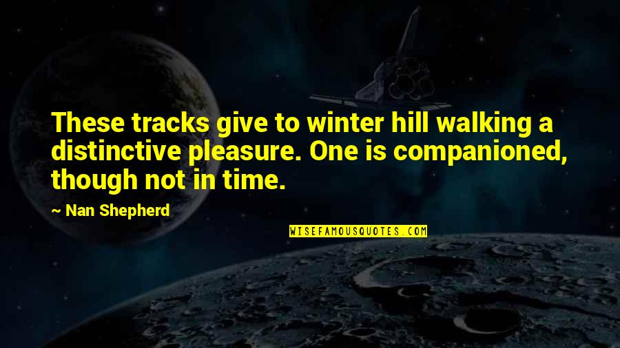 Pleasure Time Quotes By Nan Shepherd: These tracks give to winter hill walking a