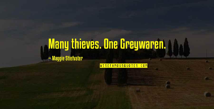 Plenty Of Fish Love Quotes By Maggie Stiefvater: Many thieves. One Greywaren.