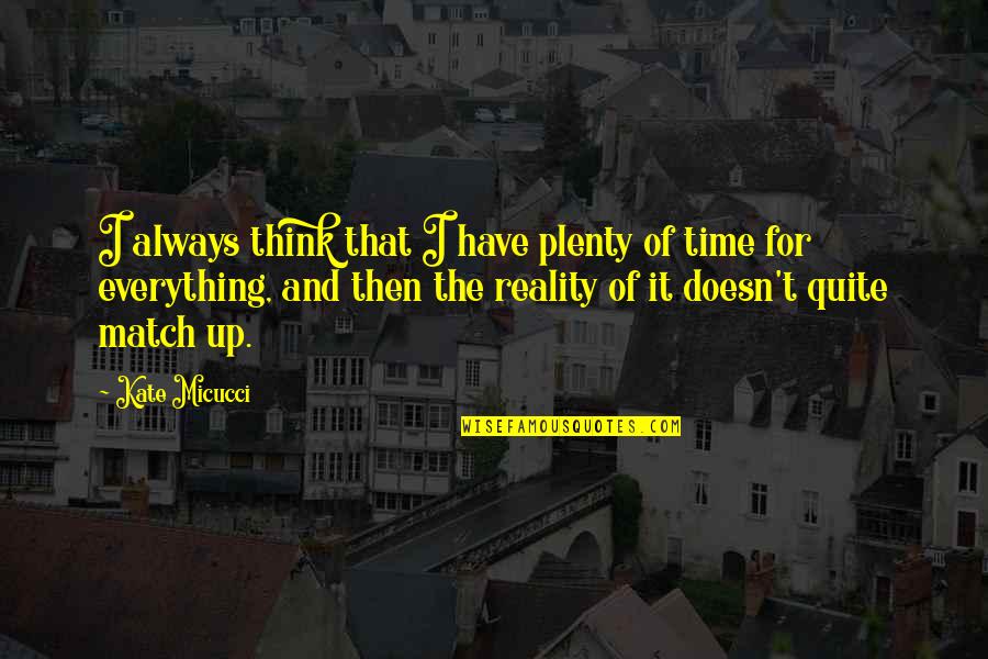 Plenty Time Quotes By Kate Micucci: I always think that I have plenty of Plenty Time Quotes By Kate Micucci: I always think that I have plenty of