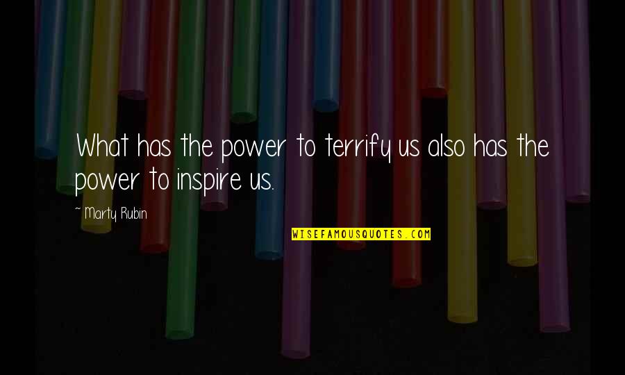Pleoapele Umflate Quotes By Marty Rubin: What has the power to terrify us also