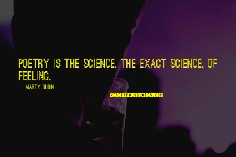 Pletzer Design Quotes By Marty Rubin: Poetry is the science, the exact science, of