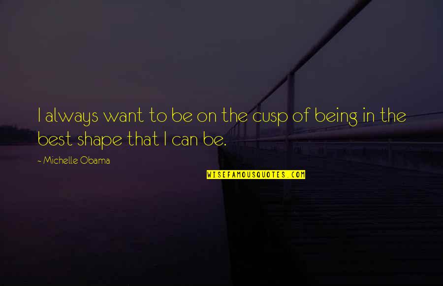 Plinius 9200 Quotes By Michelle Obama: I always want to be on the cusp