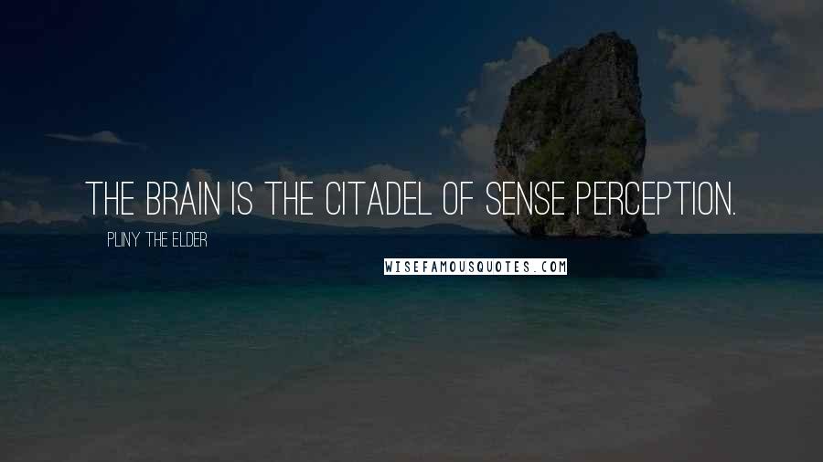 Pliny The Elder quotes: The brain is the citadel of sense perception.