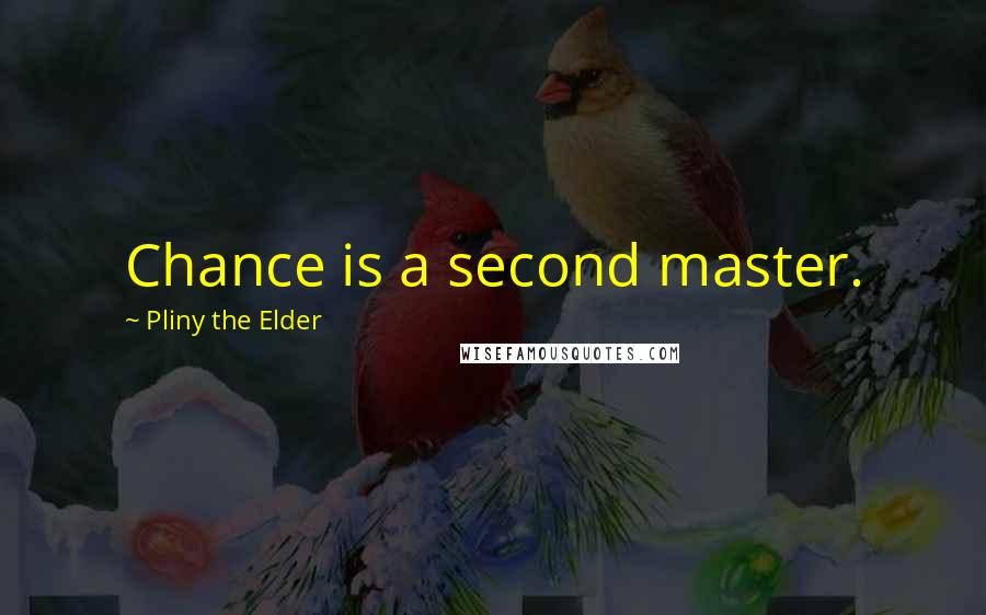 Pliny The Elder quotes: Chance is a second master.