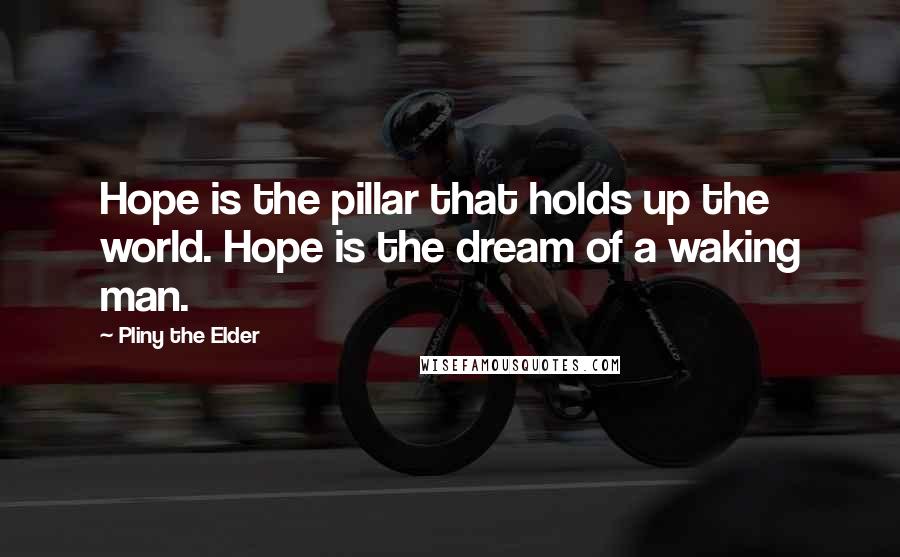 Pliny The Elder quotes: Hope is the pillar that holds up the world. Hope is the dream of a waking man.