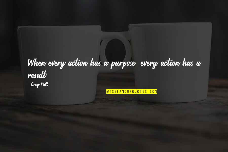 Plitt Greg Quotes By Greg Plitt: When every action has a purpose, every action