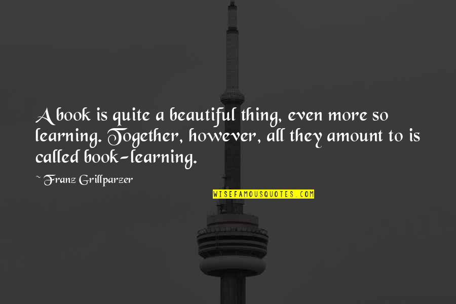 Ploaie Acida Quotes By Franz Grillparzer: A book is quite a beautiful thing, even