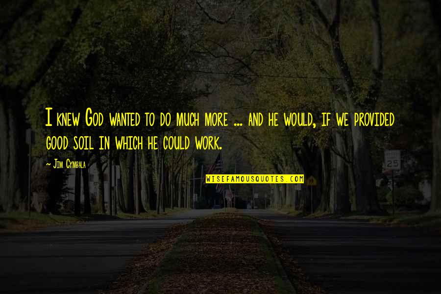 Plod Quotes By Jim Cymbala: I knew God wanted to do much more