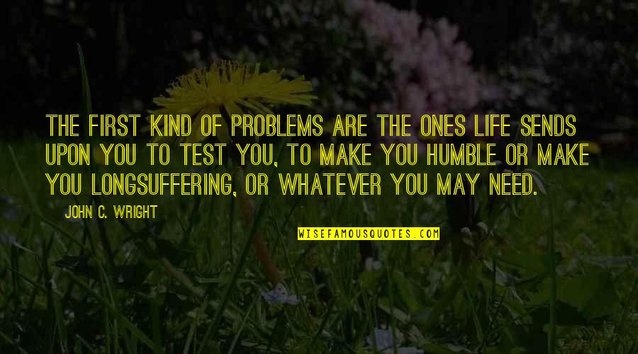 Ploddingly Quotes By John C. Wright: The first kind of problems are the ones