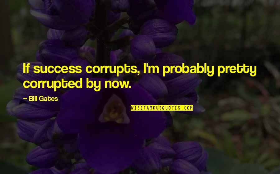 Plonsky Construction Quotes By Bill Gates: If success corrupts, I'm probably pretty corrupted by