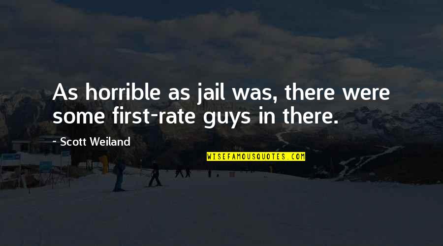 Plot Lines For Stories Quotes By Scott Weiland: As horrible as jail was, there were some