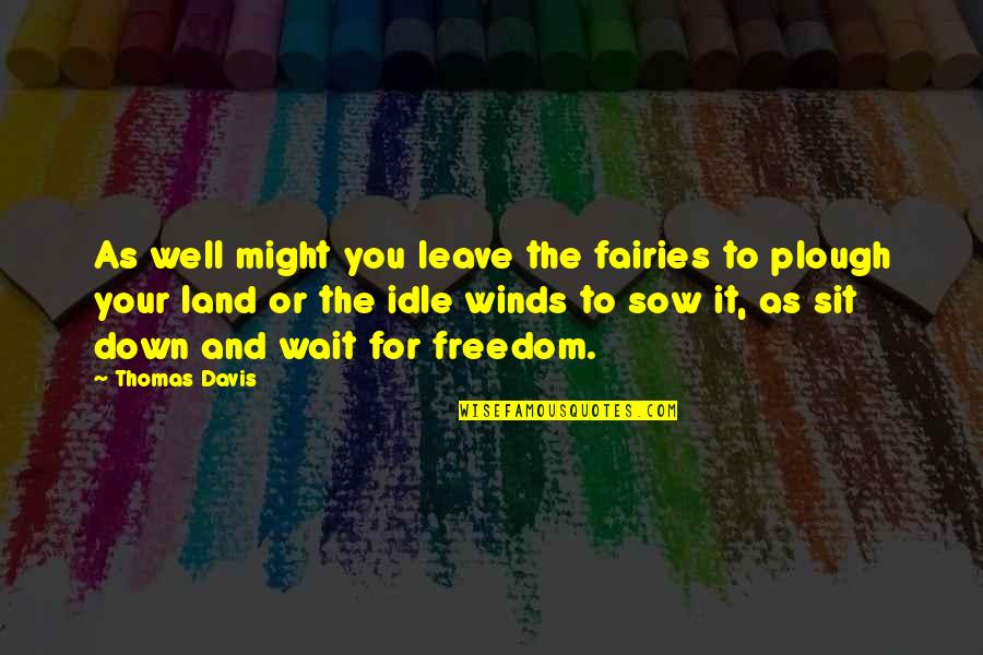 Plough Quotes By Thomas Davis: As well might you leave the fairies to