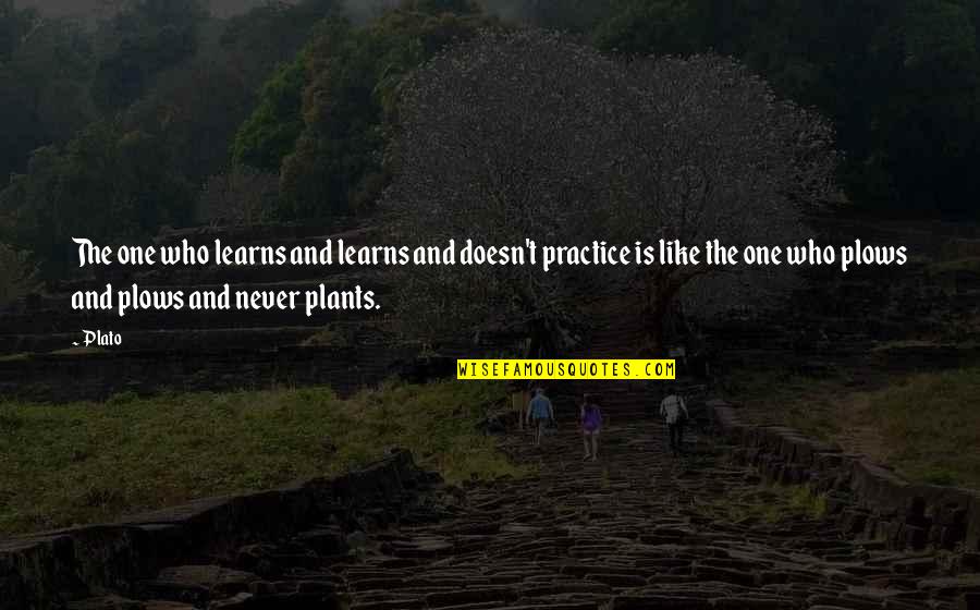 Plows Quotes By Plato: The one who learns and learns and doesn't Plows Quotes By Plato: The one who learns and learns and doesn't