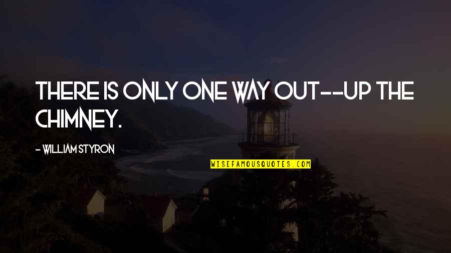 Plugger Cartoon Quotes By William Styron: There is only one way out--up the chimney.