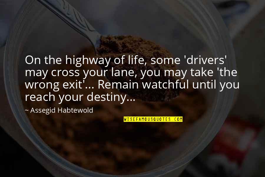 Pluhar Arpeggiata Quotes By Assegid Habtewold: On the highway of life, some 'drivers' may