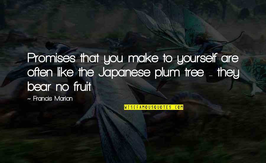 Plum Fruit Quotes By Francis Marion: Promises that you make to yourself are often