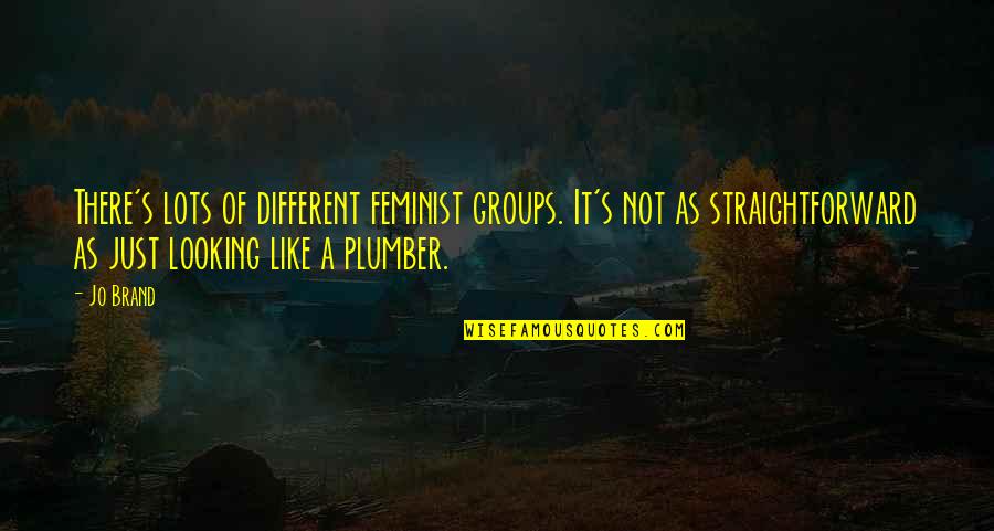 Plumber Quotes By Jo Brand: There's lots of different feminist groups. It's not