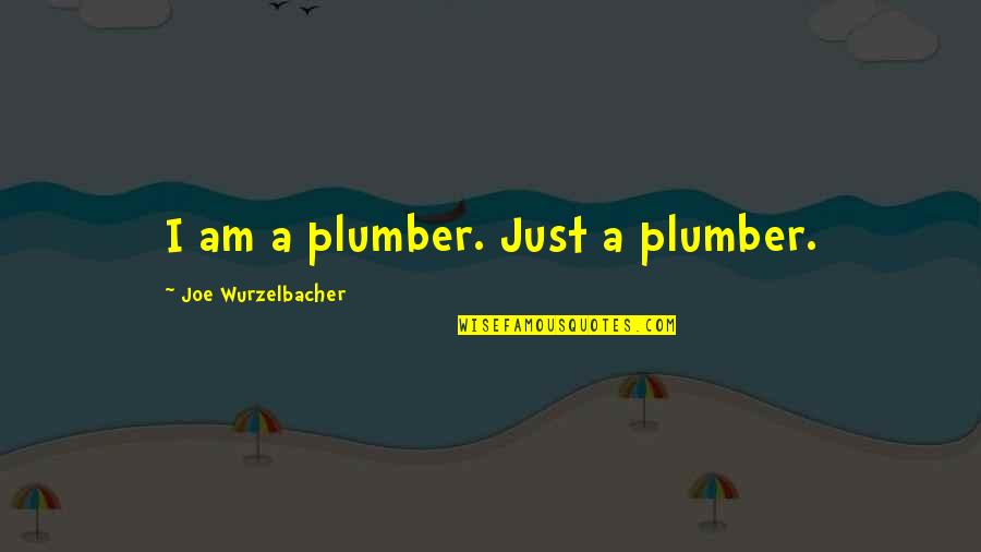 Plumber Quotes By Joe Wurzelbacher: I am a plumber. Just a plumber.