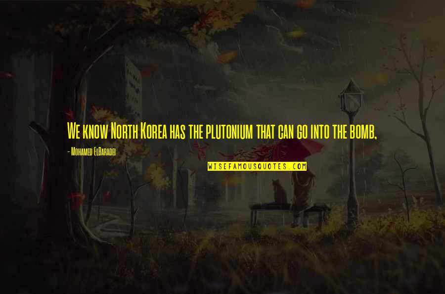Plutonium Quotes By Mohamed ElBaradei: We know North Korea has the plutonium that Plutonium Quotes By Mohamed ElBaradei: We know North Korea has the plutonium that