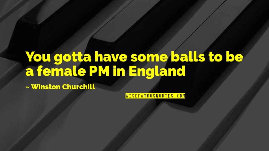 Pms Quotes By Winston Churchill: You gotta have some balls to be a