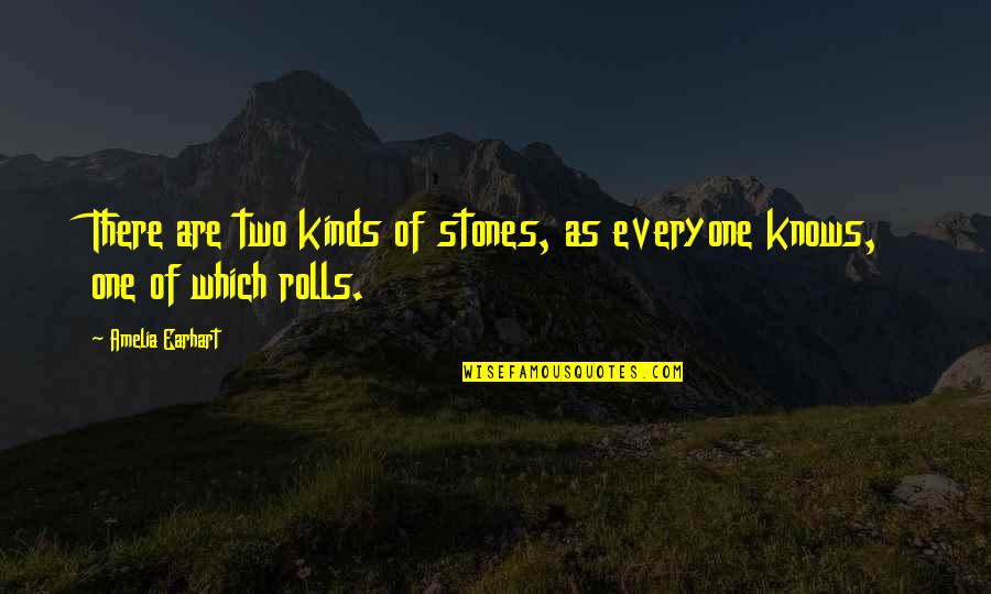 Pobede Plamen Quotes By Amelia Earhart: There are two kinds of stones, as everyone