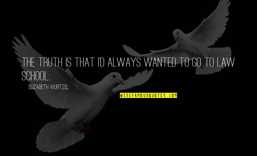 Pobres Quotes By Elizabeth Wurtzel: The truth is that I'd always wanted to