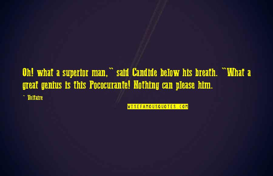 Pococurante Candide Quotes By Voltaire: Oh! what a superior man," said Candide below Pococurante Candide Quotes By Voltaire: Oh! what a superior man," said Candide below