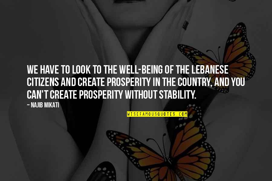 Pocosmegashd Quotes By Najib Mikati: We have to look to the well-being of