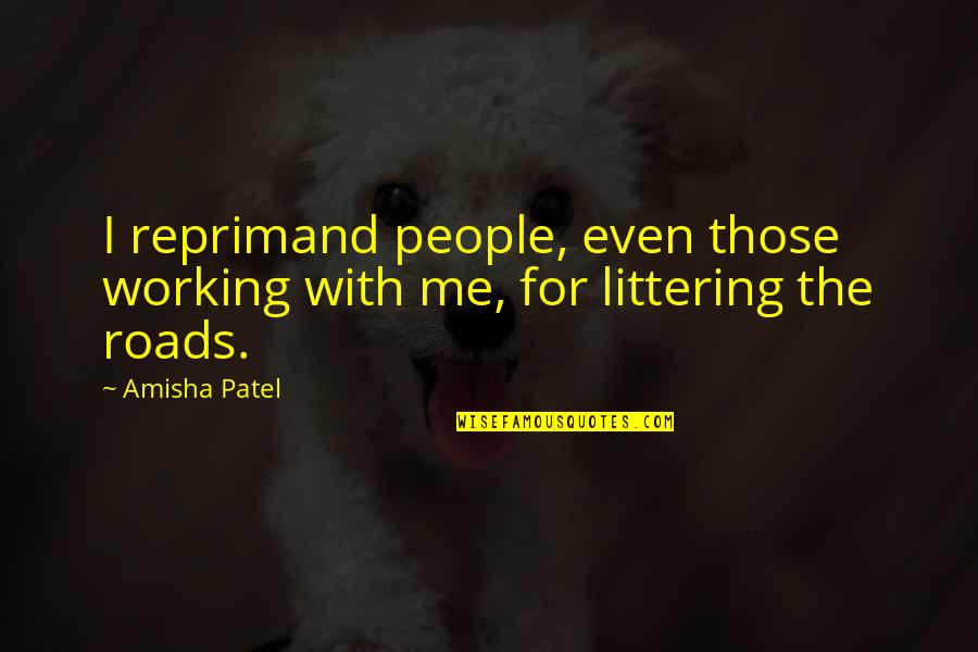 Podeis In English Quotes By Amisha Patel: I reprimand people, even those working with me,