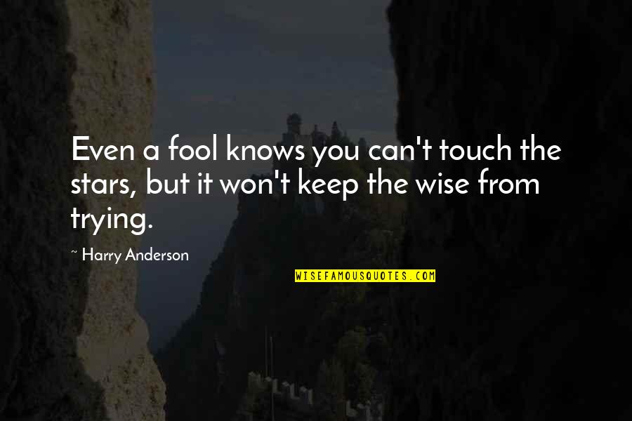 Podemos O Podremos Quotes By Harry Anderson: Even a fool knows you can't touch the