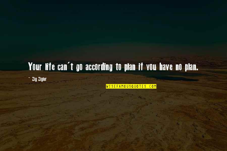 Poderosa Quotes By Zig Ziglar: Your life can't go according to plan if