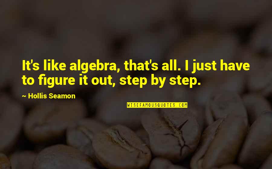 Podiatrists That Make House Quotes By Hollis Seamon: It's like algebra, that's all. I just have