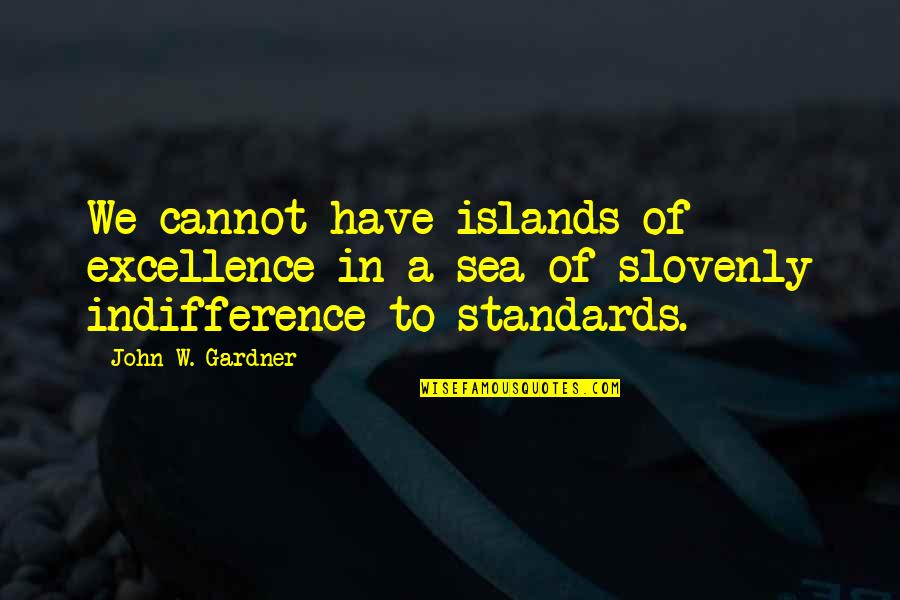 Podolyanka Quotes By John W. Gardner: We cannot have islands of excellence in a