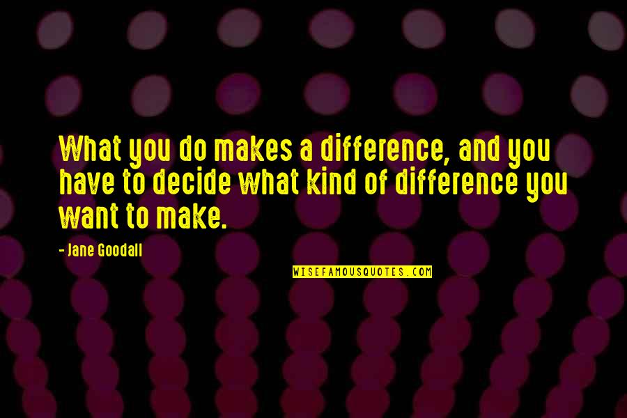 Poe Dameron Quotes By Jane Goodall: What you do makes a difference, and you