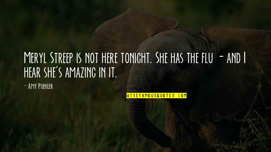Poehler Quotes By Amy Poehler: Meryl Streep is not here tonight. She has